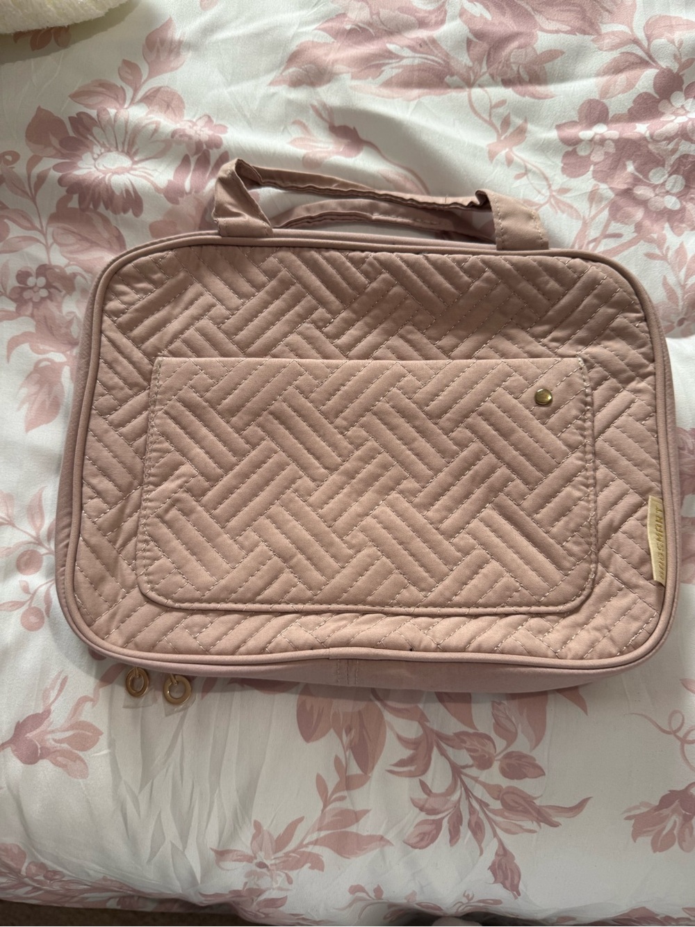 Quilted Travel Tote - Blush Pink